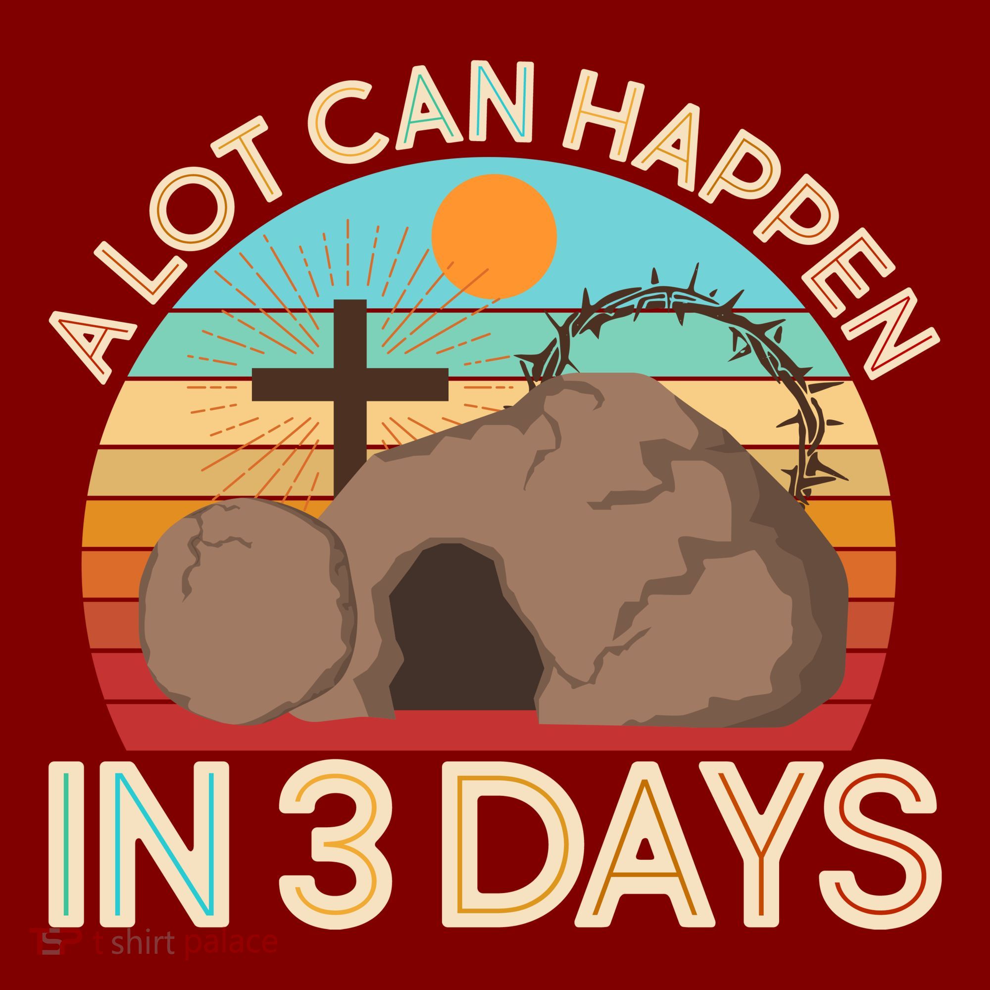 Retro Easter A Lot Can Happen In 3 Days Kids Sweatshirt