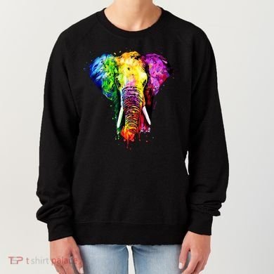 Rainbow Elephant Art Cute Gift Women's Sweatshirt