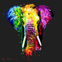 Rainbow Elephant Art Cute Gift Women's Sweatshirt thumb 2
