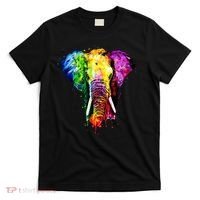 Rainbow Elephant Art Cute Gift T-Shirt thumb 0