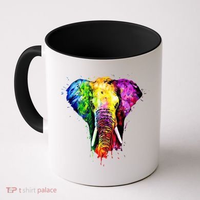 Rainbow Elephant Art Cute Gift Coffee Mug