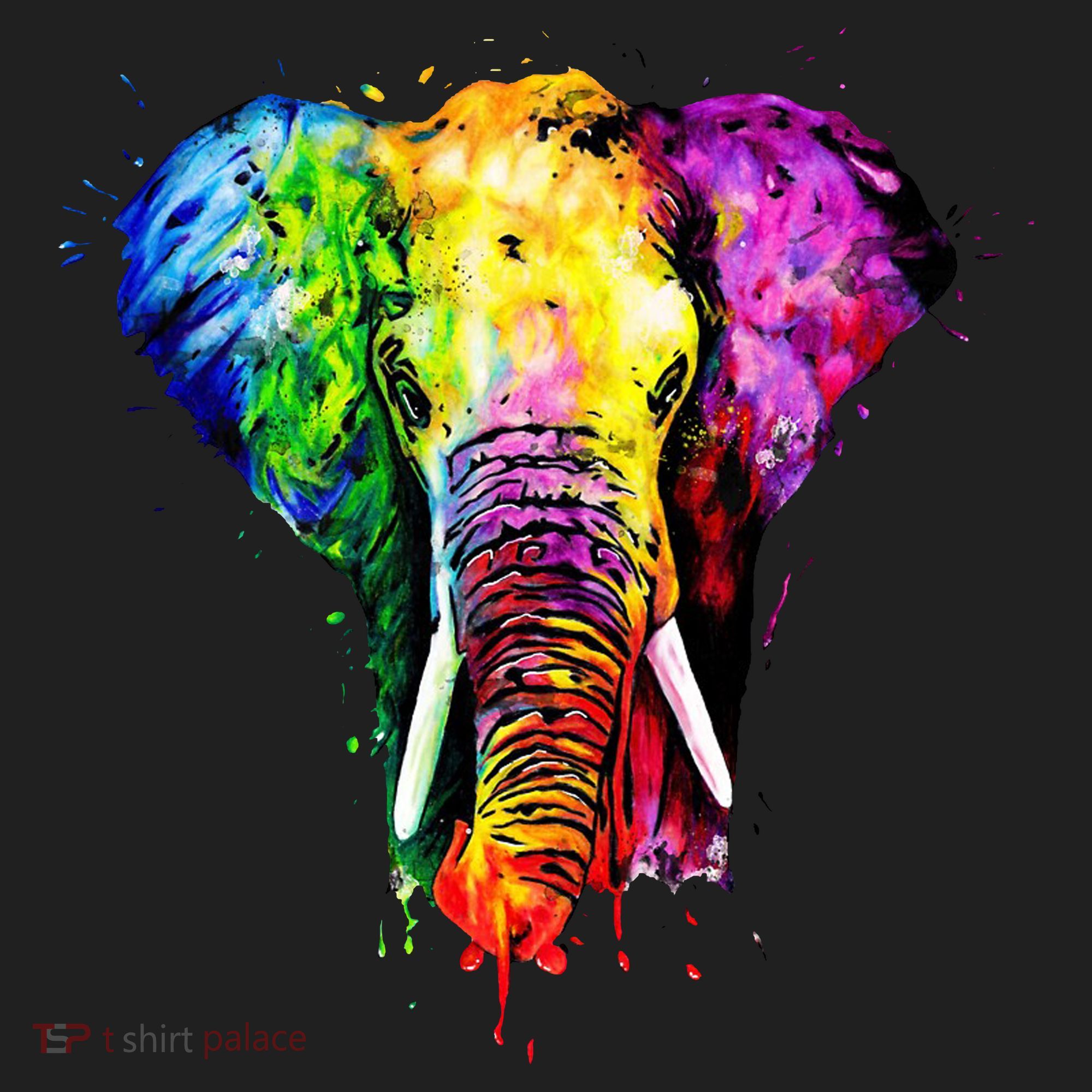Rainbow Elephant Art Cute Gift Beanie