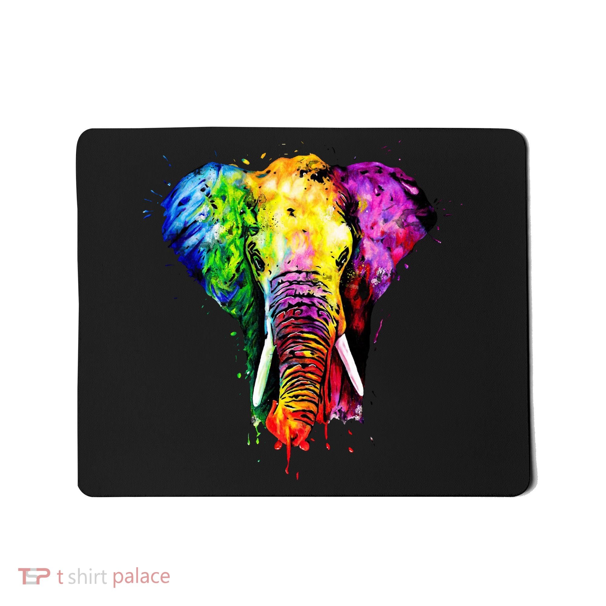 Rainbow Elephant Art Cute Gift Mousepad