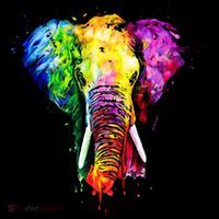 Rainbow Elephant Art Cute Gift Mousepad thumb 1