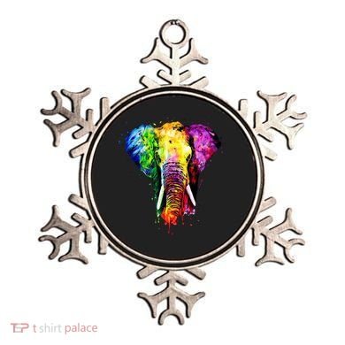 Rainbow Elephant Art Cute Gift Ornament