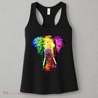 Rainbow Elephant Art Cute Gift Women's Tank Top thumb 3