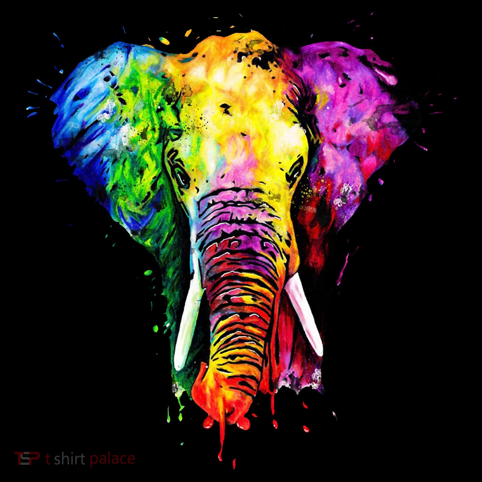 Rainbow Elephant Art Cute Gift Baby Bodysuit