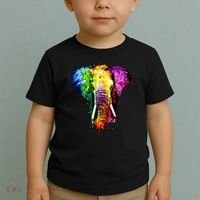 Rainbow Elephant Art Cute Gift Toddler T-Shirt thumb 2