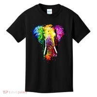 Rainbow Elephant Art Cute Gift Kids T-Shirt thumb 0