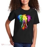 Rainbow Elephant Art Cute Gift Kids T-Shirt thumb 2