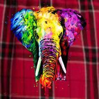 Rainbow Elephant Art Cute Gift Women's Flannel Plaid Pajama Pants thumb 2