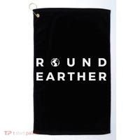 Round Earther Anti Flat Earth The Earth Is Round Golf Towel thumb 0
