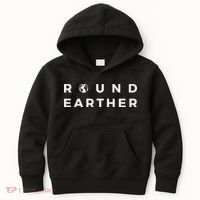 Round Earther Anti Flat Earth The Earth Is Round Kids Hoodie thumb 0