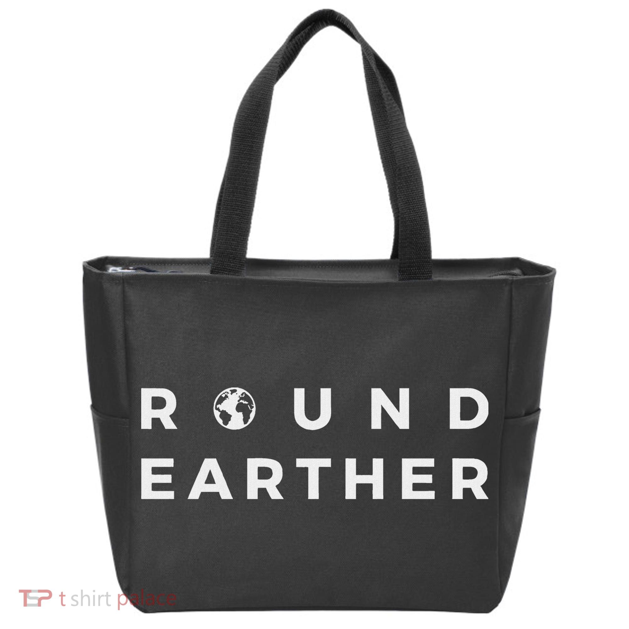 Round Earther Anti Flat Earth The Earth Is Round Tote Bag