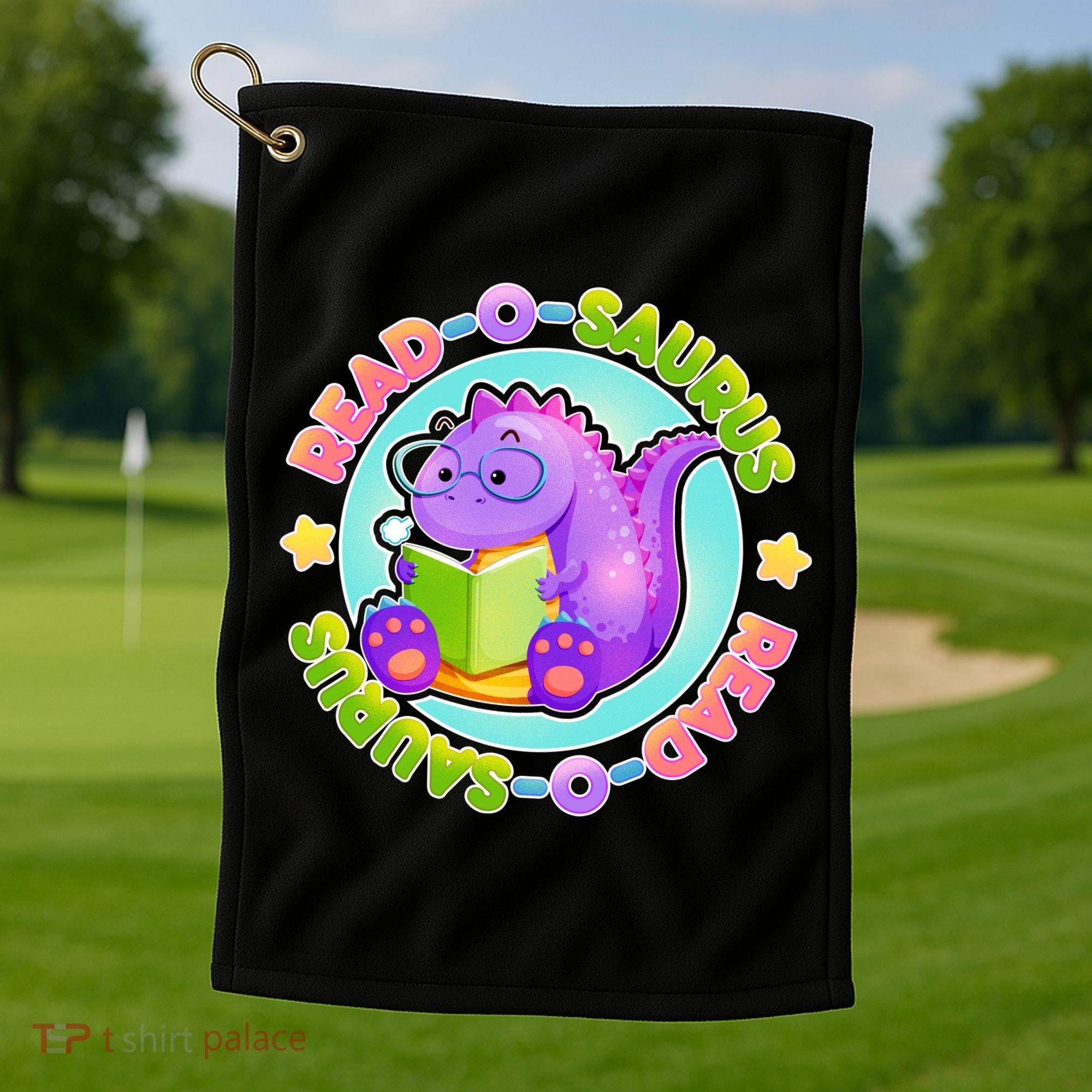 Read-O-Saurus Golf Towel