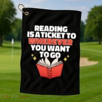 Reading Imagination Golf Towel thumb 1