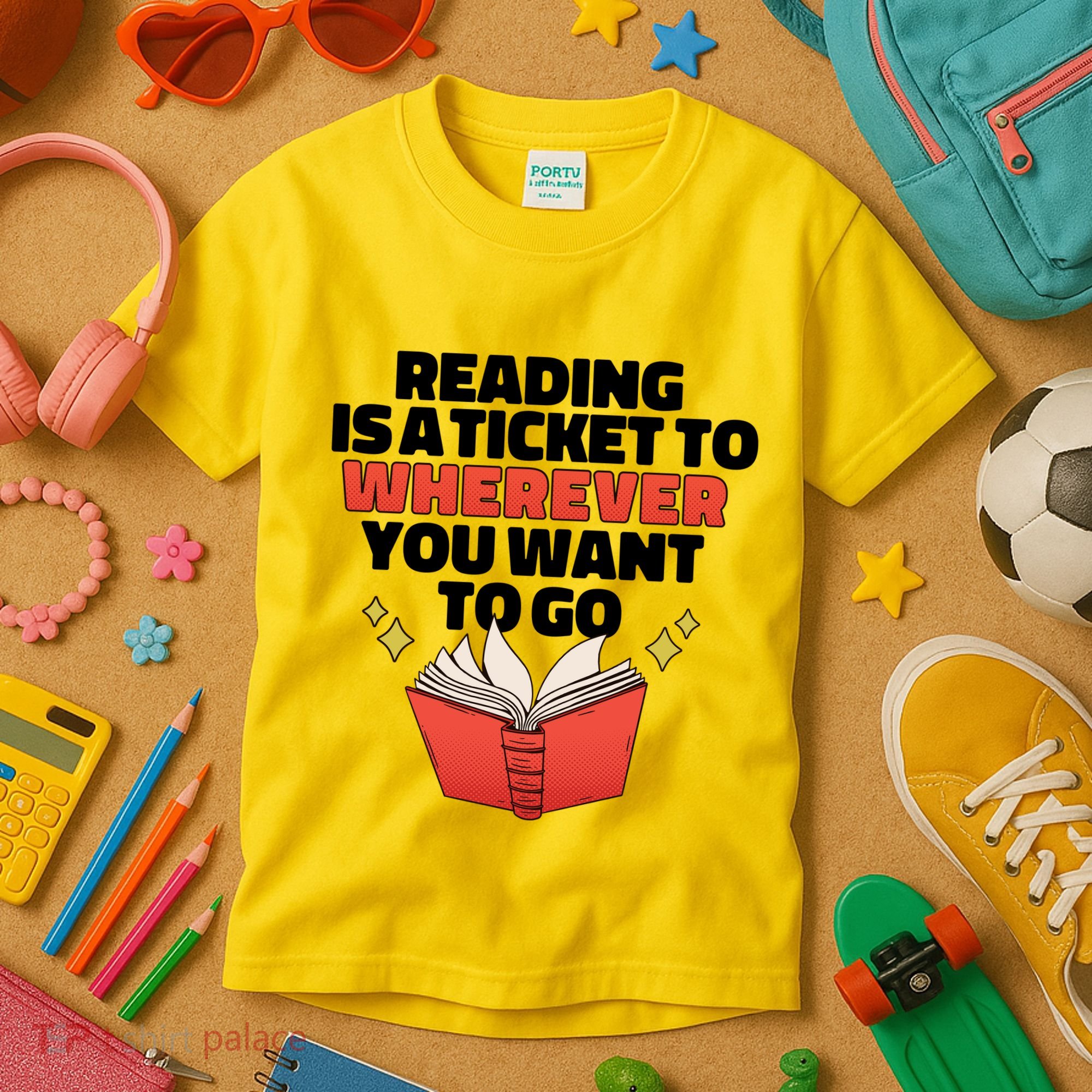 Reading Imagination Kids T-Shirt