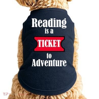 Reading Is An Adventure Doggie Tank