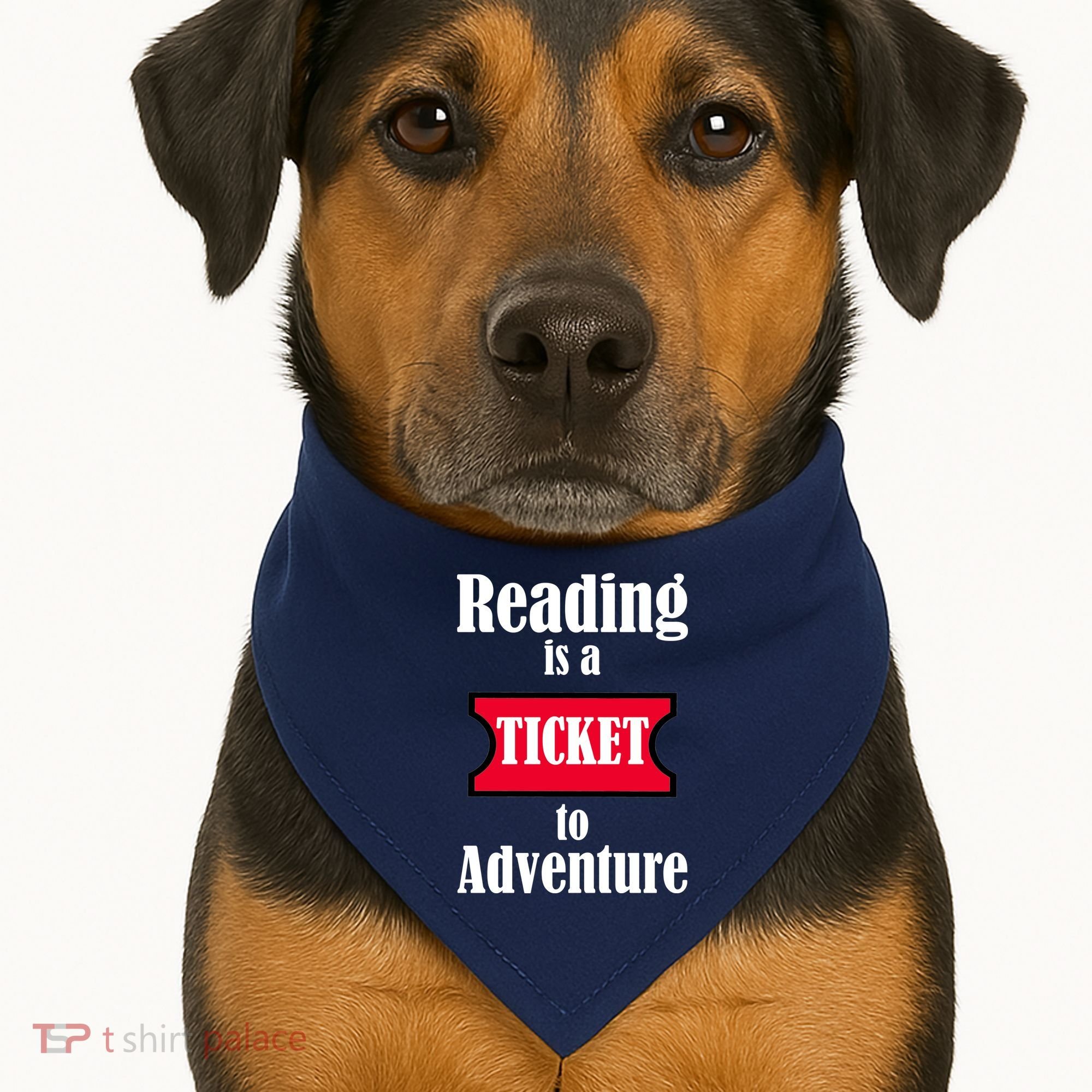 Reading Is An Adventure USA-Made Doggie Bandana