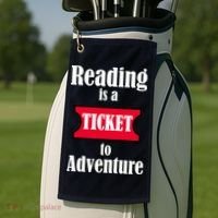 Reading Is An Adventure Golf Towel thumb 2