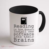 Reading Is How Humans Download New Software Coffee Mug thumb 1