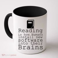 Reading Is How Humans Download New Software Coffee Mug thumb 0