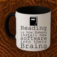 Reading Is How Humans Download New Software Coffee Mug thumb 2