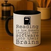 Reading Is How Humans Download New Software Coffee Mug thumb 4