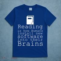 Reading Is How Humans Download New Software T-Shirt thumb 5