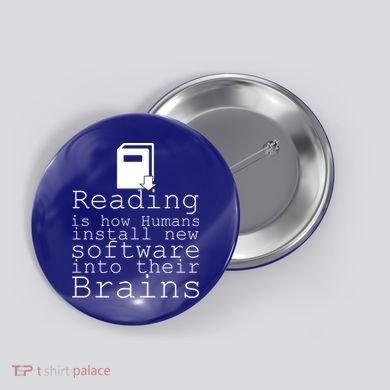 Reading Is How Humans Download New Software Button