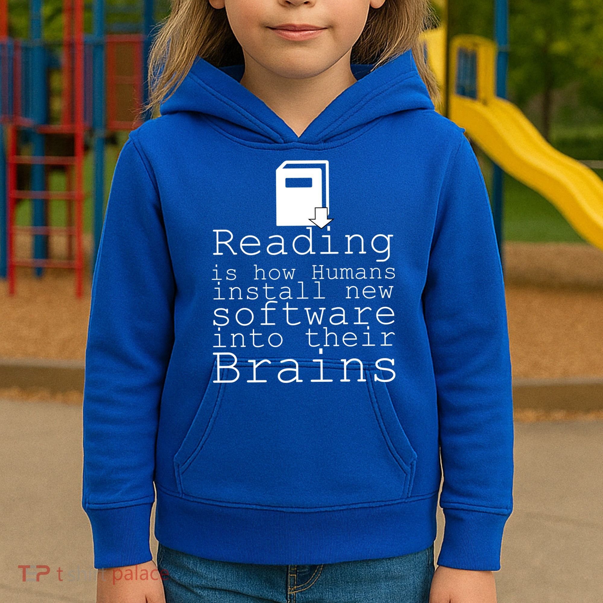 Reading Is How Humans Download New Software Kids Hoodie