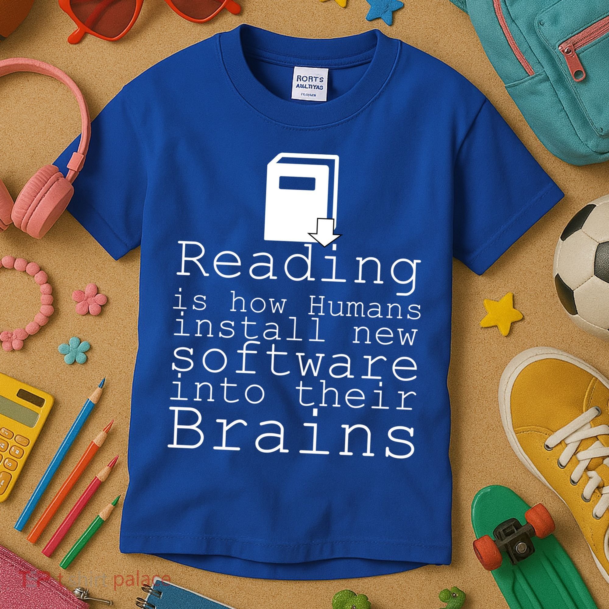 Reading Is How Humans Download New Software Kids T-Shirt