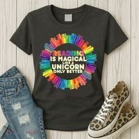 Reading Is Magical Like A Unicorn Only Better Women's T-Shirt thumb 3