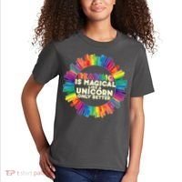 Reading Is Magical Like A Unicorn Only Better Kids T-Shirt thumb 2