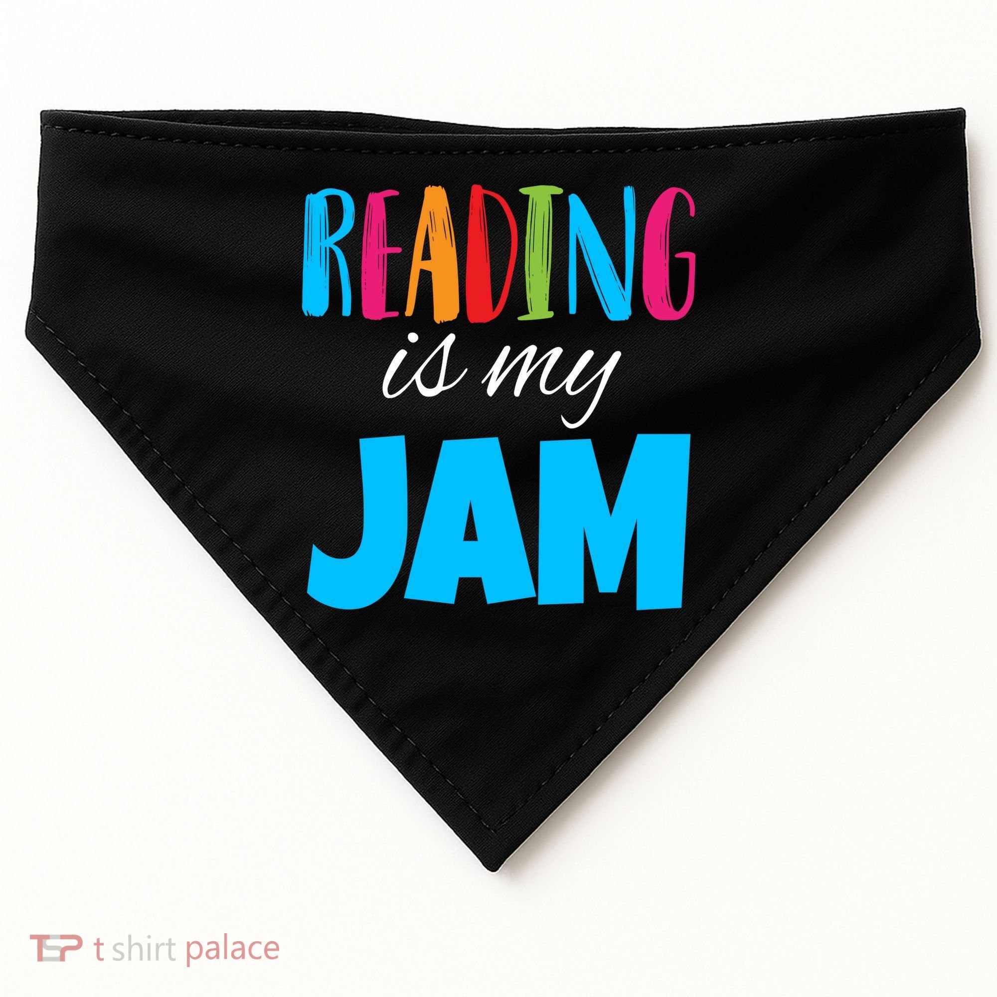 Reading Is My Jam USA-Made Doggie Bandana