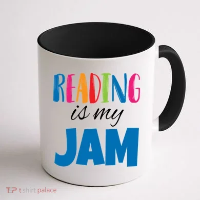Reading Is My Jam Coffee Mug back