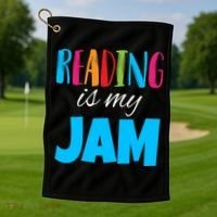Reading Is My Jam Golf Towel thumb 1
