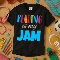Reading Is My Jam Kids T-Shirt thumb 3