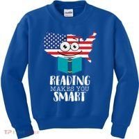 Reading Makes You Smart Kids Sweatshirt thumb 0