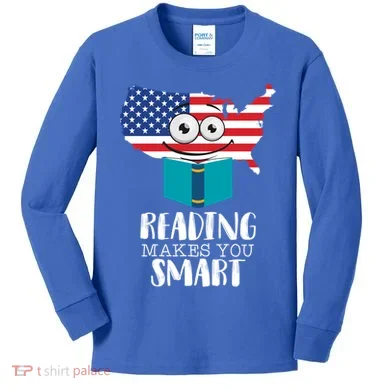 Reading Makes You Smart Kids Long Sleeve Shirt