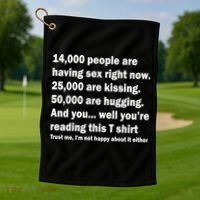 Reading This Funny Single Life Quote Golf Towel thumb 1