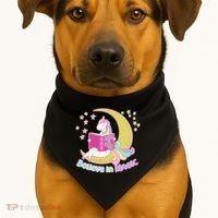 Reading Unicorn Believe In Yourself & Magic USA-Made Doggie Bandana thumb 1