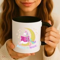 Reading Unicorn Believe In Yourself & Magic Coffee Mug thumb 3