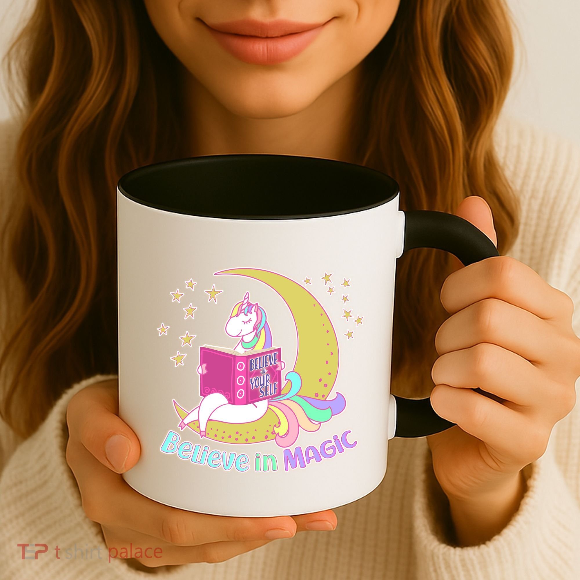 Reading Unicorn Believe In Yourself & Magic Coffee Mug