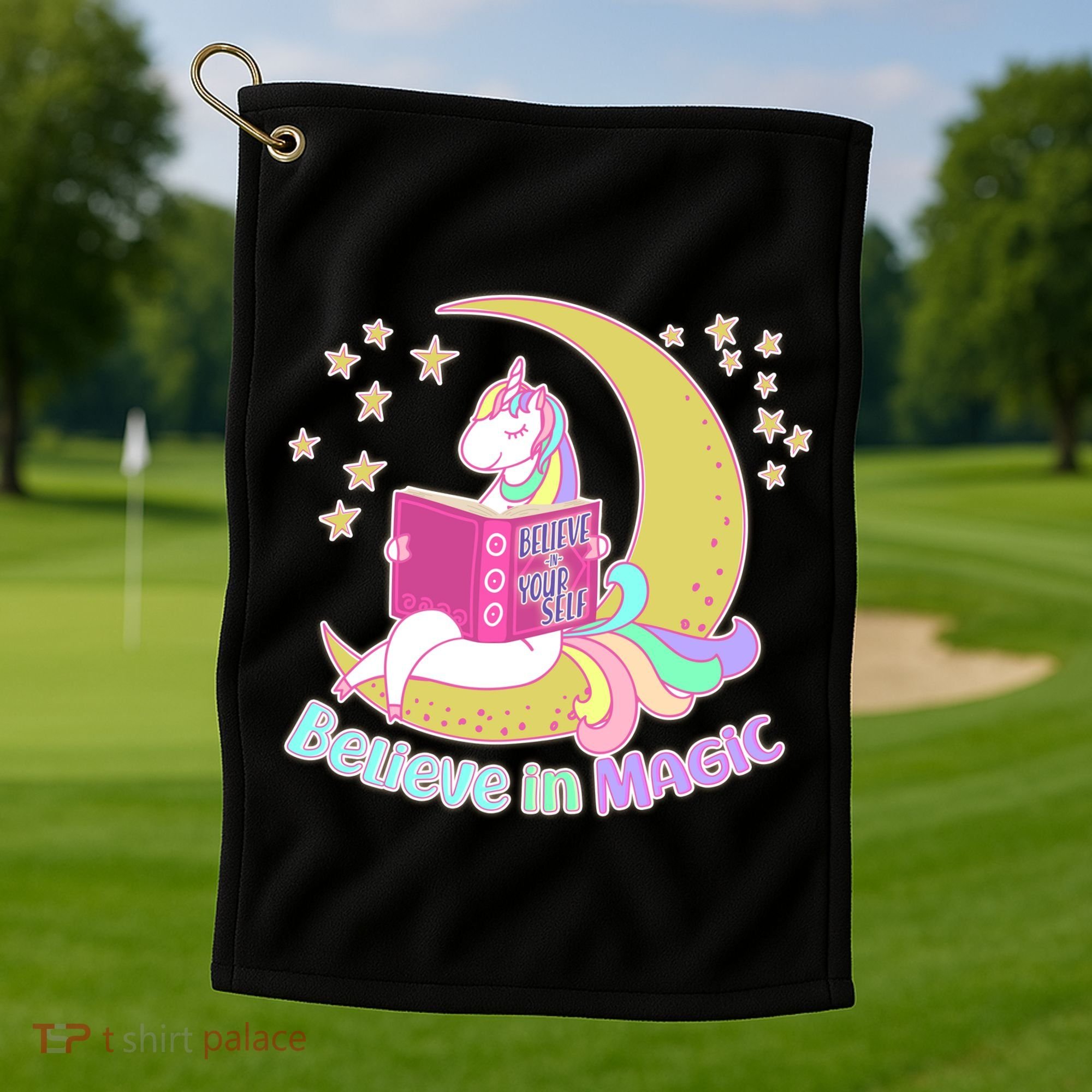 Reading Unicorn Believe In Yourself & Magic Golf Towel