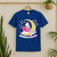 Reading Unicorn Believe In Yourself & Magic T-Shirt thumb 2