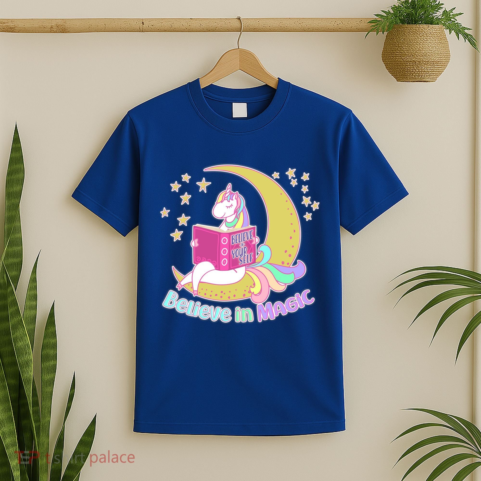 Reading Unicorn Believe In Yourself & Magic T-Shirt