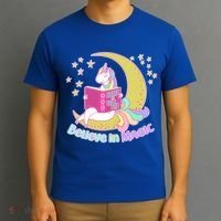 Reading Unicorn Believe In Yourself & Magic T-Shirt thumb 3