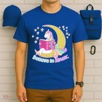 Reading Unicorn Believe In Yourself & Magic T-Shirt thumb 6
