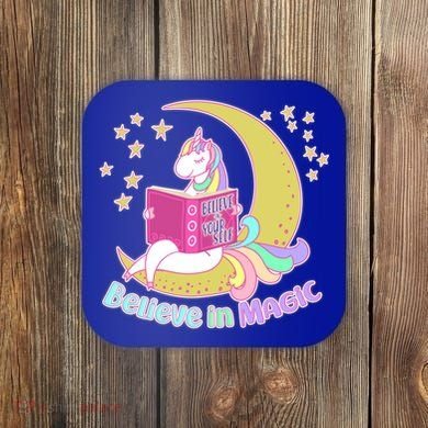 Reading Unicorn Believe In Yourself & Magic Coaster